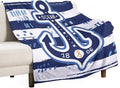 Nautical Anchor Blanket Modern Cartoon Anchor Ocean Adventure Blue White Soft Cozy Lightweight Throw Blanket for Kids Boys Men Bedroom Living Room Dorm Chair Sofa Travel 50x60in