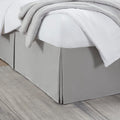 Nestl Silver Bed Skirt Cal King Size - Cal King Bed Skirt 14 Inch Drop - Brushed Microfiber Bed Skirts - Hotel Quality Pleated Bed Skirt - Shrinkage & Fade Resistant