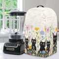 Flowers Black Cats Blender Cover Dust Cover Appliance Dust Cover for Small Food Processor Coffee Maker Juice Maker, Easy Clean