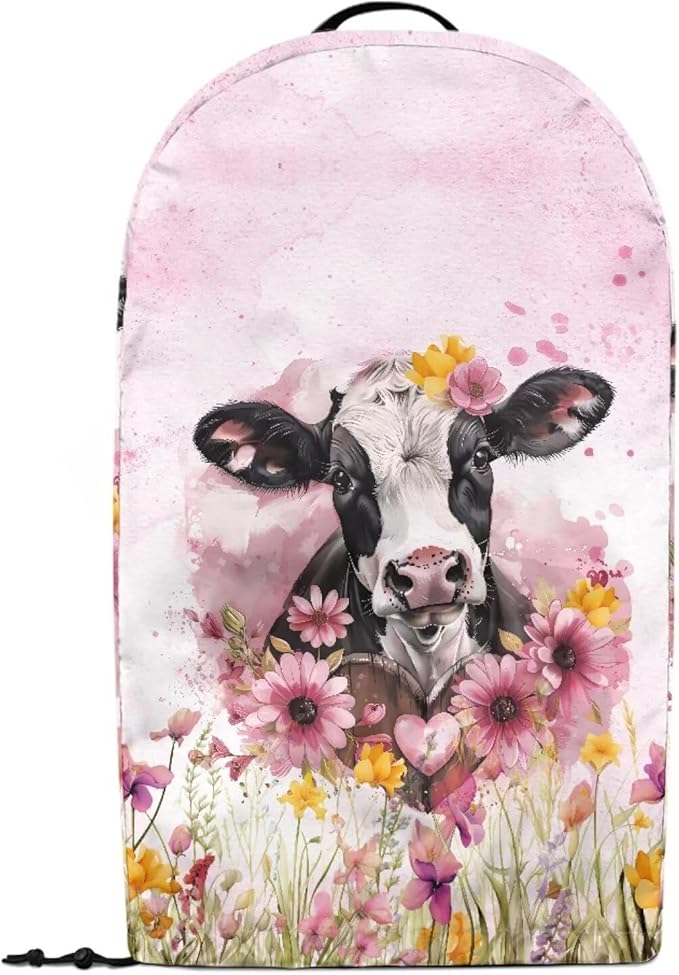 Kitchen Countertop Blender Cover with Drawstring Small Appliance Dust Protection 9.4”Lx7.2”Wx15.9”H Kitchen Blender Cover for Home Kitchen Decor Purple Flower Cow Print