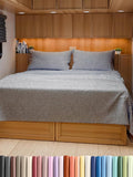 RV Short Queen Sheet Set 60 X 75 - 4 Piece RV Short Queen Bed Sheets - Soft, Breathable & Cooling - Designed for Bunks, Trailers & Campers - Fits 8” to 12" Mattress - Luxury Bedding - Heathered Grey
