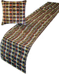The HomeCentric Orange Bed Runner for King/Queen/Twin Velvet Decorative Bed Scarf 53"x18" Bed Runner Without Pillow Cover, Geometric Bed Scarf Bedroom Décor Accent - Orange Patterns