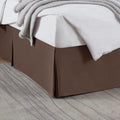 Nestl Dark Brown Bed Skirt Queen Size - Queen Bed Skirt 14 Inch Drop - Brushed Microfiber Bed Skirts - Hotel Quality Pleated Bed Skirt - Shrinkage & Fade Resistant