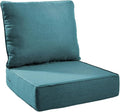 6" Thick Outdoor Chair Cushions - 22"* 24" Patio Furniture Cushions with Water Resistant & Removable Cover, 28D High Density Sponge Patio Cushion for Outdoor Furniture Couch Chair Peacock Green