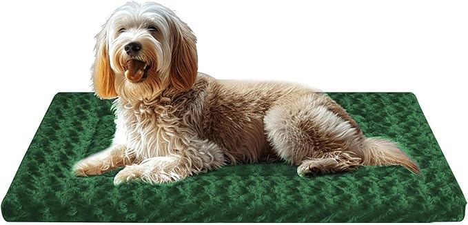 Dog Bed Mat - Reversible Crate Pad for Pet Comfort - Soft With Dual-Sided Design for All Seasons - Durable, Machine Washable for Crates, Travel, and Home