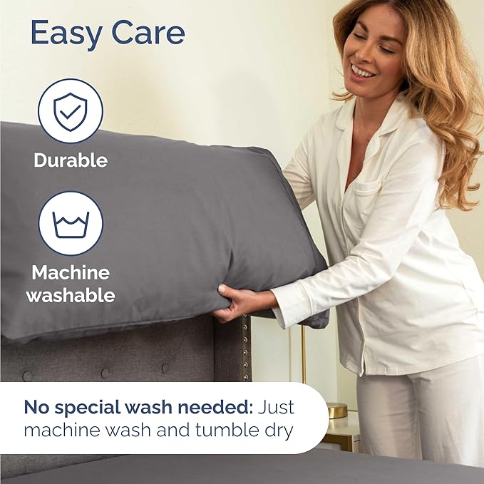 Twin Size 3 Piece Sheet Set - Comfy Breathable & Cooling Bed Sheets Set - Hotel Luxury Bedding for Women, Men, Kids, Teens, Boys & Girls - Deep Pockets, Ultra-Soft, Wrinkle Free - Oeko-Tex - Dark Grey