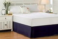 Full Size Bed Skirt 600 TC Egyptian Cotton 16 Inch Drop Easy Fit - Bed Skirt for Full 54x75 Inch Beds - Center & Corner Pleats, Navy Blue