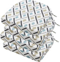 idee-home Outdoor Chair Cushions Set of 4, Thick 17" x 17" x 3" Outdoor Seat Cushions Patio Furniture Waterproof with Ties, Dining Pads