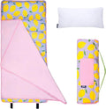 Wildkin 43-inch Kids Nap Mat – Soft Microfiber Toddler Sleeping Mat with Pillow