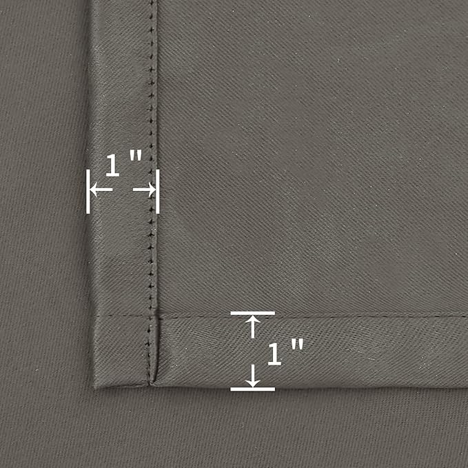 BGment Short Blackout Curtains 40 Inches Length for Bedroom - Rod Pocket Thermal Insulated Room Darkening Window Curtain for Kitchen Cafe, 34 x 40 Inch, 2 Panels, Grey