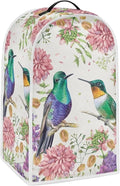 Floral Hummingbird Print Blender Covers for Kitchen,Blender Dust Cover Stand Mixer Coffee Maker Covers Anti Fingerprint Polyester Dust Proof Stain Resistant Blender Covers