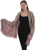 LMVERNA Women's Sparkling Metallic Soft Pashmina Shawls and Wraps Scarf in Solid Colors