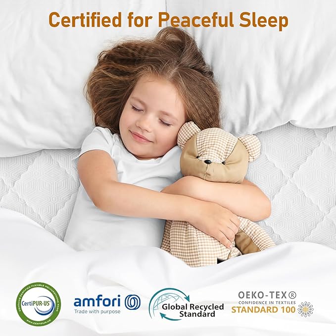 Glendan Firm Mattress Topper Queen: 3 Inch High Density Bed Topper - Extra Support Foam for Back Pain Relief - Breathable Washable Cover with Anti-Slip Straps - CertiPUR-US Oeko-Tex Certified 80x60