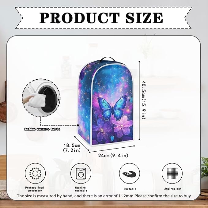 Butterfly Blender Cover for Kitchen Blender Dust Cover Reusable Food Processor Dust Cover Easy to Install Kitchen Appliance Cloth Cover Novelty Tabletop Decor Gift for Friends