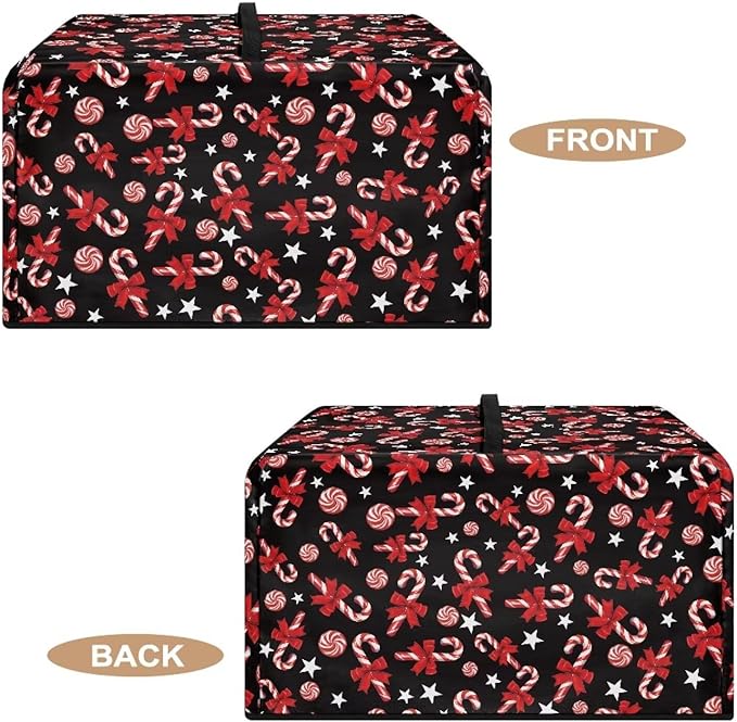 Microwave Oven Grill Cover Protector, Christmas Lollipop Waterproof Dust-Proof Heavy Duty Polyester Dust Heat Resistant Cover Case Protections for Toaster Oven