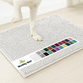 Muddy Mat® AS-SEEN-ON-TV Highly Absorbent Microfiber Door Mat and Pet Rug, Non Slip Thick Washable Area and Bath Mat Soft Chenille for Kitchen Bathroom Bedroom Indoor and Outdoor - White 36" x 120"