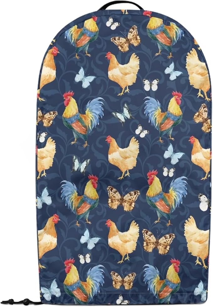 Butterfly Rooster Blender Dust Cover Stand Mixer or Coffee Maker Appliance Covers with Drawstring Anti Fingerprint Polyester Dust Stain Resistant Blender Cover for Home Kitchen