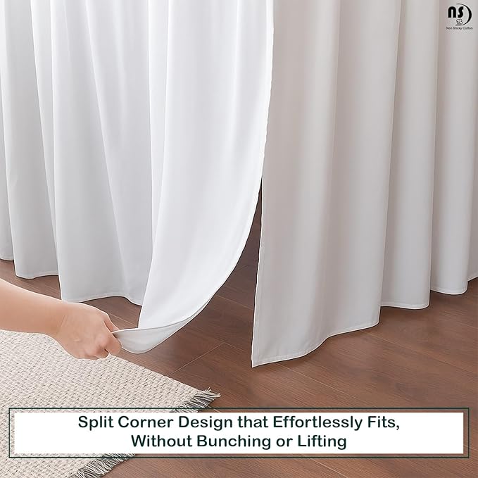 Ruffled Bed Skirt with Split Corners - White, Queen, 18 Inch Drop Bedskirt Expertise Tailored fit Wrinkle Free Dust Ruffled Bed Skirt (Available in All Bed Sizes and 10 Colors)