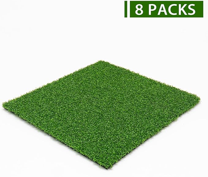Artificial Grass Mat 12X12 in,0.6 in Thick,FakeTurf Patch Tiles Indoor Outdoor Garden Lawn Patio,Realistic Grass Rug Lawn Landscape Squares for DIY Crafts Miniature Garden