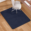 Blvornl Office Chair Mat for Hardwood Floor and Low Pile Carpet, 47" x 60" Corduroy Surface Desk Rolling Chair Mat for Hard Floors, Heavy Duty Carpeted Floor Protector Rug for Home Office, Dark Blue