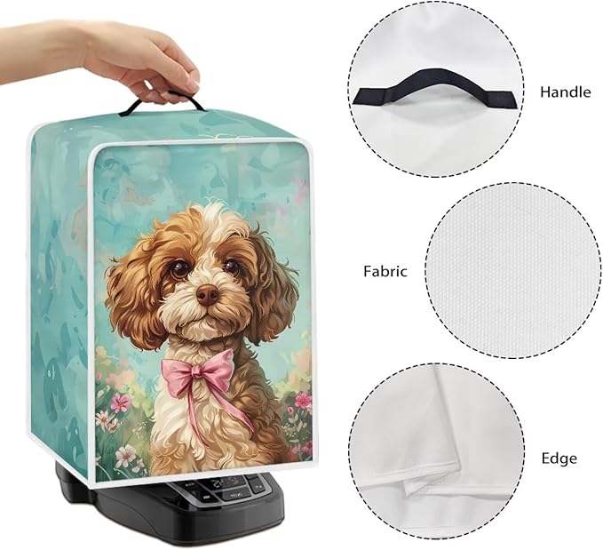 Mumeson Cute Dog Coffee Maker Cover Stand Mixer or Coffee Maker Appliance Cover Dust and Fingerprint Protection Kitchen Stand Mixer Cover Small Appliance Covers, Large