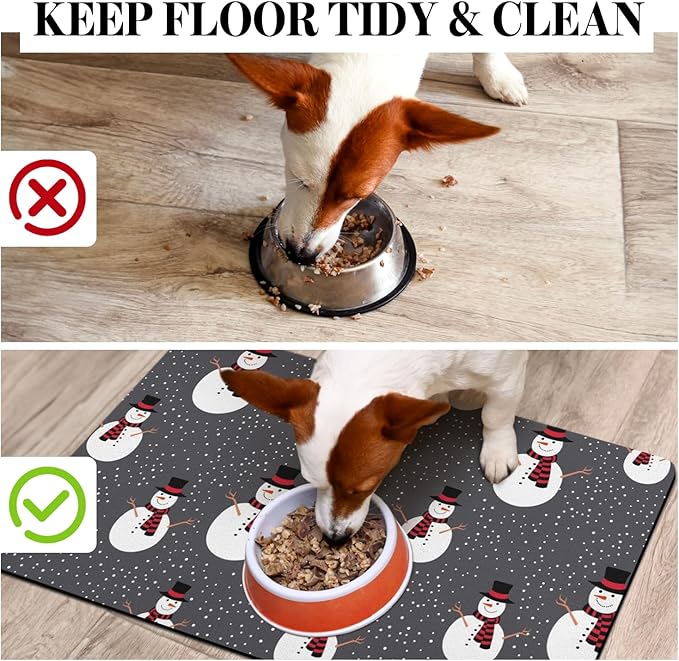 Dog Food Mats for Floors, Absorbent Dog Bowl Mat for Food and Water Dispenser Mat, Quick Dry Cat Food Mat Pet Supplies