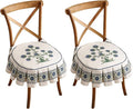 patdrea Pack of 2 Chair Cushions for Dining Chairs with Ruffled, Blue Floral Seat Cushion with Ties,Removable,Non Slip Chair Pads Decor for Bar Stool Cushions, Indoor Kitchen Chairs, 17.7"x17.7"