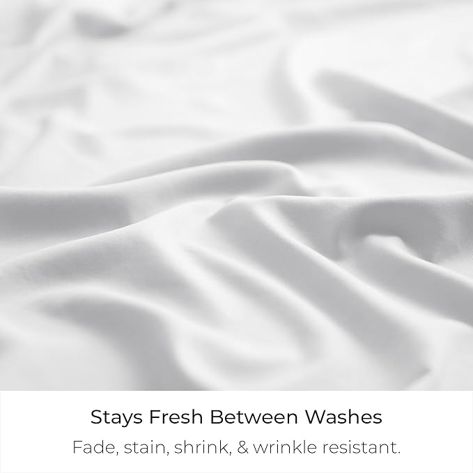 Mellanni Bed Skirt Twin Size - Bed Skirting - 15-Inch Tailored Drop Pleated Dust Ruffle - Hotel Luxury Bedding - Wrinkle, Fade, Stain Resistant - 1 Bedskirt (Twin, White)