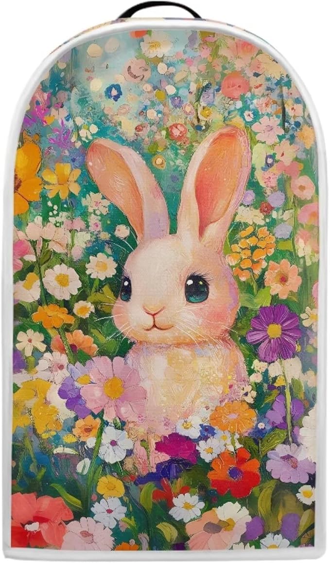 Blender Covers for Kitchen Food Processor Cover with Handle, Dust Covers for Kitchen Appliances Stand Mixer or Coffee Maker Appliance Cover, Colorful Daisy Rabbit