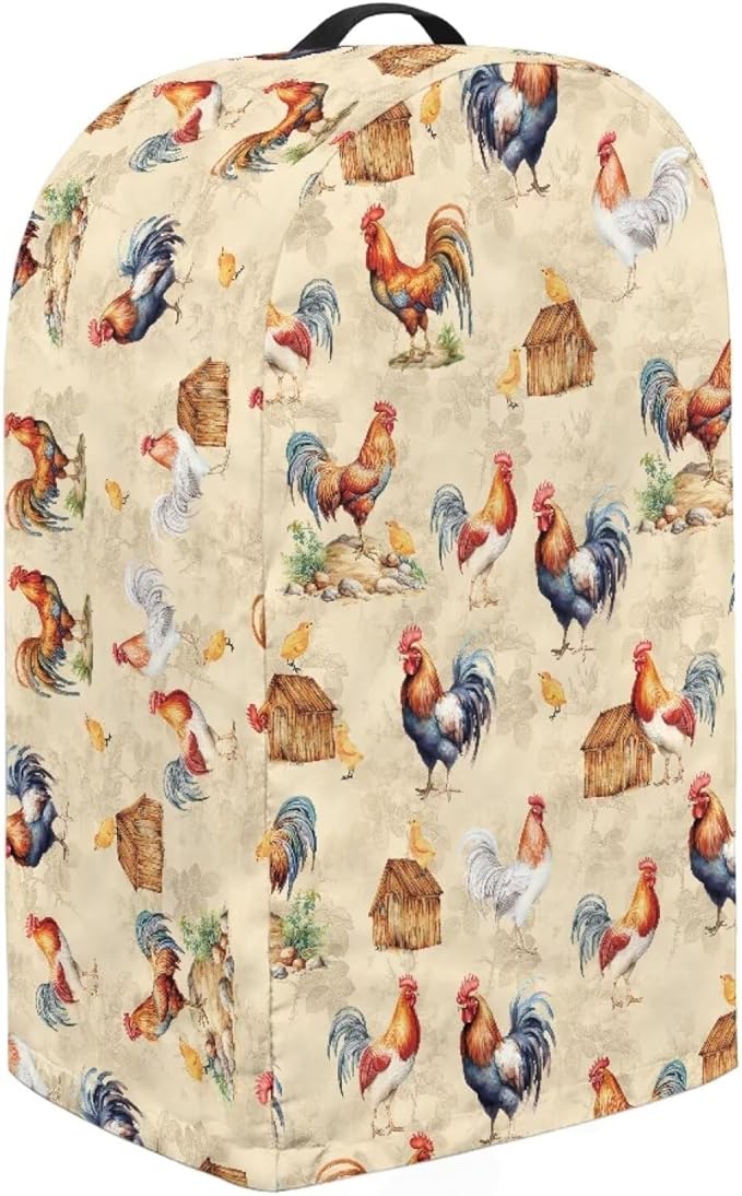 Chicken Rooster Blender Cover Kitchen Blender Dust Covers with Drawstring Food Processor Dust Covers Stand Mixer Case Coffee Maker Appliance Cover for Home Kitchen Indoor