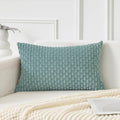 Kevin Textile 12x24 Inch Pillow Cover 1 Pack Boho Decorative Soft Striped Corduroy Lumbar Farmhouse Accent Rectangle Cushion Case for Living Room Couch Sofa Bed, Dusty Green