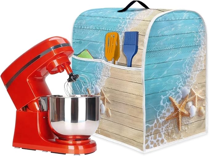 Starfish Kitchen Mixer Cover Compatible with 6-8 Quart, Novelty Decorations for Home Kitchen Appliance Dustproof Cover Universal for Air Fryers, Coffee Makers Gift for Holiday