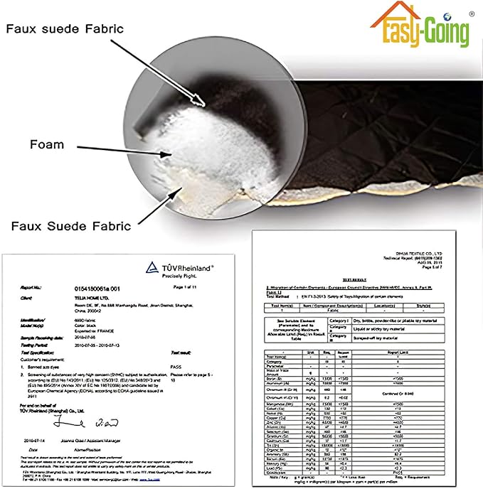 Easy-Going Reversible Loveseat Couch Cover for 2 Cushion Couch Sofa Cover for Dogs Water Resistant Furniture Protector with Foam Sticks Elastic Straps for Pet (Loveseat, Darkgray/Beige)