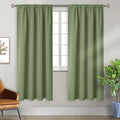BGment Olive Green Blackout Curtains 72 Inches Length for Bedroom - Rod Pocket Thermal Insulated Room Darkening Drapes for Living Room Dining Privacy Spring Decor, 42 x 72 Inch, 2 Panels