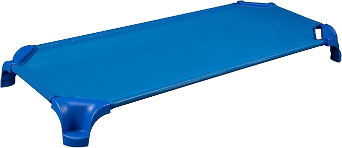Sprogs Deluxe Heavy-Duty Childrens Standard 52"L Stackable Daycare Cot with Easy Lift Corners Cots for Preschool Kids Sleeping, Resting, and Naptime