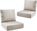 Outdoor Cushion Set for Furniture Patio Furniture, UV Resistant, Water Resistant - 6 Inch Thick Foam Garden Cushions– 24x24 Inch Patio Seat Covers for Chair/Sofa/Couch | Beige | 2-Pack |