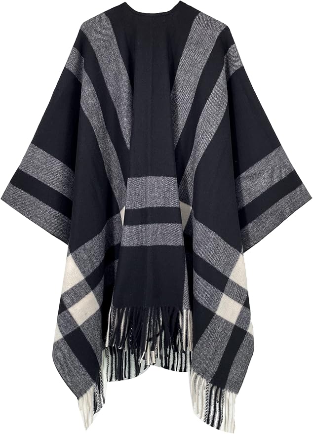 Breezy Lane Women's Shawl Wraps Warm Poncho Ruana Wrap Cardigan
