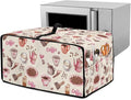 Toaster Oven Dust Cover Dustproof Stylish Convection Microwave Ovens Cover Stain-resistant Small Countertop Appliance Protector, M, Coffee Mocha Pot Beige Pink
