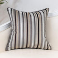 Yangest Grey Striped Throw Pillow Cover Multicolor Velvet Cushion Cover Modern Bohemian Pillowcase for Sofa Couch Bedroom Living Room Home,20x20 Inch