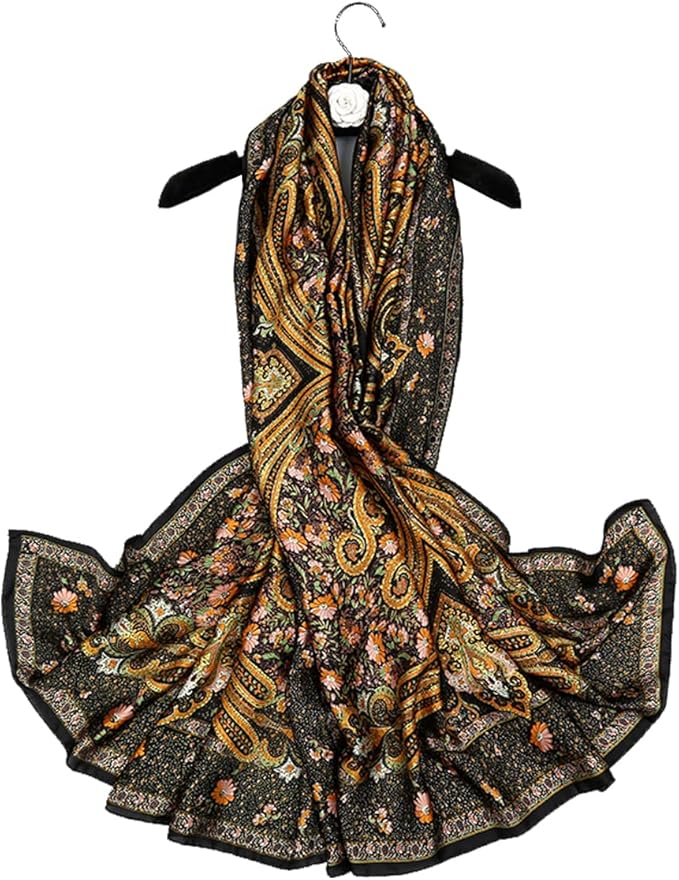 Fashion Scarves Scarf 100% Silk Feeling Scarf Silk Like Scarves Long Lightweight Sunscreen Shawls for Women