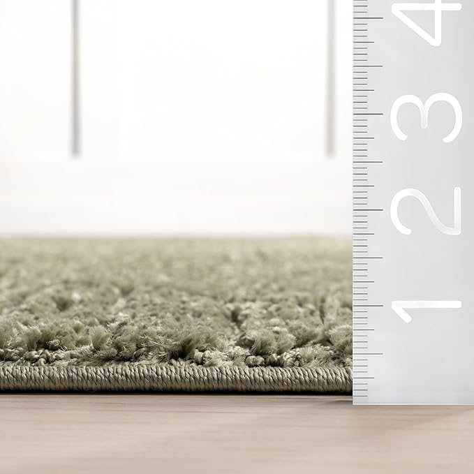nuLOOM Kerry Green, 5'3" x 7'6", Geometric, Soft and Cozy, High Traffic, Stain Resistant, Easy Clean, Durable Area Rug for Bedroom, Living Room, Dining Space, Den, Foyer, Entryway