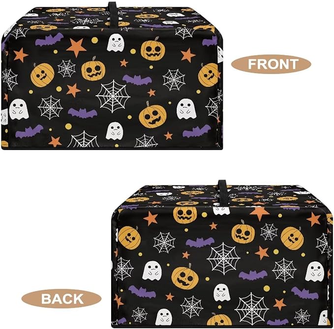 Microwave Ovens Dust Cover, Halloween Spiderweb Polyester Waterproof Countertop Microwave Dust Cover Dustproof Tear-Resistant for Most Standard Sizes Easy to Clean
