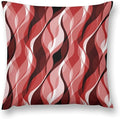Red Throw Pillow Covers Modern Abstract Ombre Red Striped Decorations for Bedroom Living Room Farmhouse Sofa Pillows Bed Couch 22x22 Inch