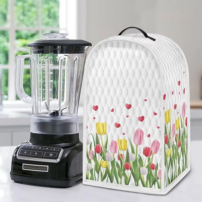 Tulip Flower Blender Cover Kitchen Home Decor Appliance Cover Dust Protection Kitchen Blender Protective Cover Anti-Stain and Anti-Static