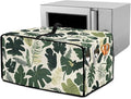 Monstera Palm Leaf Print Microwave Oven Dust Cover Foldable Microwave Toaster Oven Cover Easy to Clean Dust-Proof Kitchen Machine Covers Case Protections Protector, S