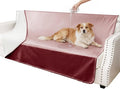 Waterproof Blanket for Couch, Leak Proof Dog Bed Blankets Reversible, Pet Throw Sofa Furniture Protector Machine Washable-52 x82,Burgundy Red+Cream