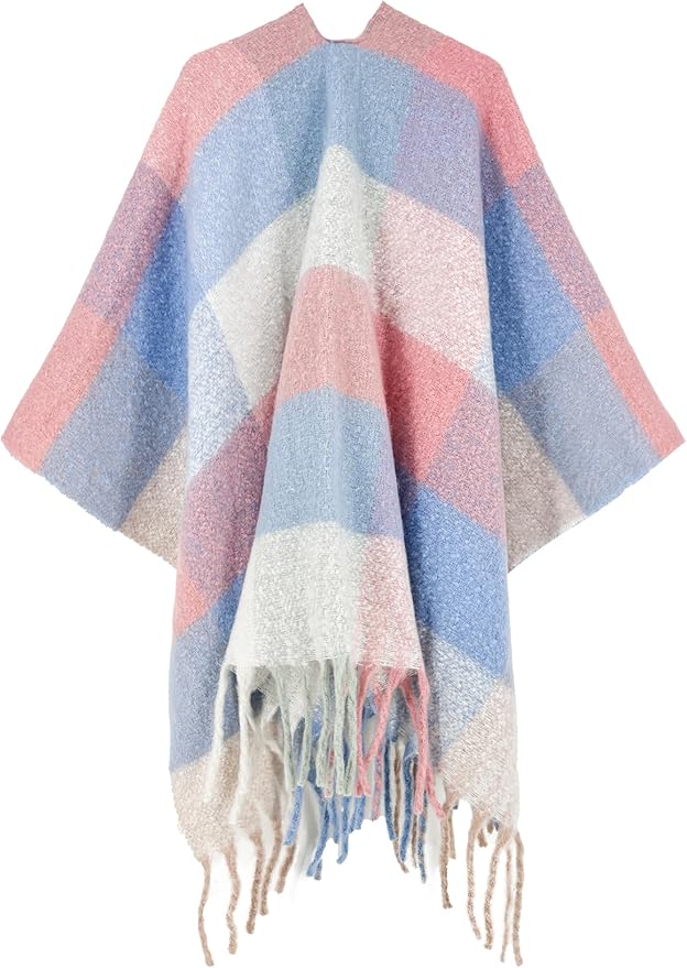 Breezy Lane Women's Shawl Wraps Warm Poncho Ruana Wrap Cardigan