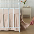 Queen Bed Skirt, Pleated Waffle Weave Bed Skirt with Split Corners, Tailored Dust Ruffle 12 Inch Drop Easy Fit, Machine Washable (Cream, Queen - 12" Drop)