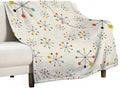 Mid Century Throw Blanket, Retro Abstract Geometric Pattern Boho 1950s 1960s Iconic Atomic Starbursts Modern Sputnik Print Blanket for Couch Sofa Bed Decorative Gifts 60"x80"