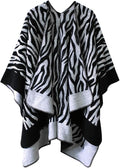Women's Vintage Pattern Open Front Poncho Cape Shawl Winter Shawl Wraps